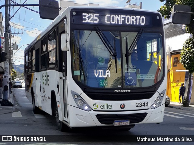 Viação Elite 2344 na cidade de Volta Redonda, Rio de Janeiro, Brasil, por Matheus Martins da Silva. ID da foto: 8204091.