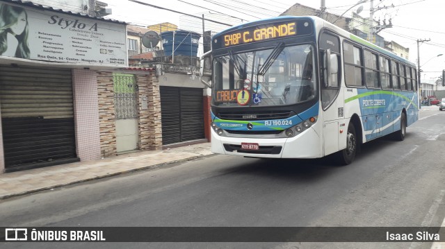 Viação Ponte Coberta RJ 190.024 na cidade de Mesquita, Rio de Janeiro, Brasil, por Isaac Silva. ID da foto: 8201708.