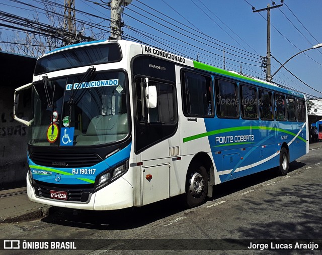 Viação Ponte Coberta RJ 190.117 na cidade de Rio de Janeiro, Rio de Janeiro, Brasil, por Jorge Lucas Araújo. Número da foto: #8203208.
