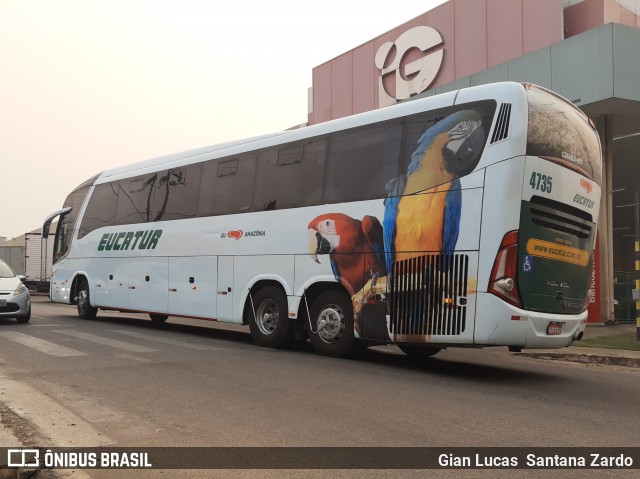 Eucatur - Empresa União Cascavel de Transportes e Turismo 4735 na cidade de Ji-Paraná, Rondônia, Brasil, por Gian Lucas  Santana Zardo. ID da foto: 8204107.