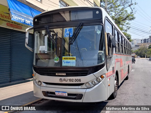 Viação Resendense RJ 192.006 na cidade de Resende, Rio de Janeiro, Brasil, por Matheus Martins da Silva. ID da foto: 8204453.