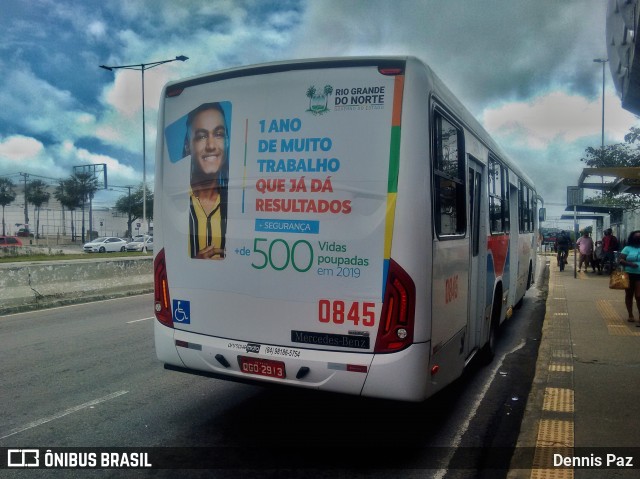 Reunidas Transportes Urbanos 0845 na cidade de Natal, Rio Grande do Norte, Brasil, por Dennis Paz. ID da foto: 8201901.