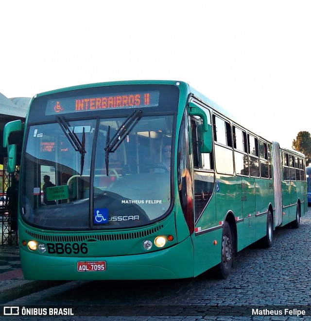 Transporte Coletivo Glória BB696 na cidade de Curitiba, Paraná, Brasil, por Matheus Felipe. ID da foto: 8201819.