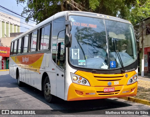 Viação São Miguel 930 na cidade de Resende, Rio de Janeiro, Brasil, por Matheus Martins da Silva. ID da foto: 8204441.