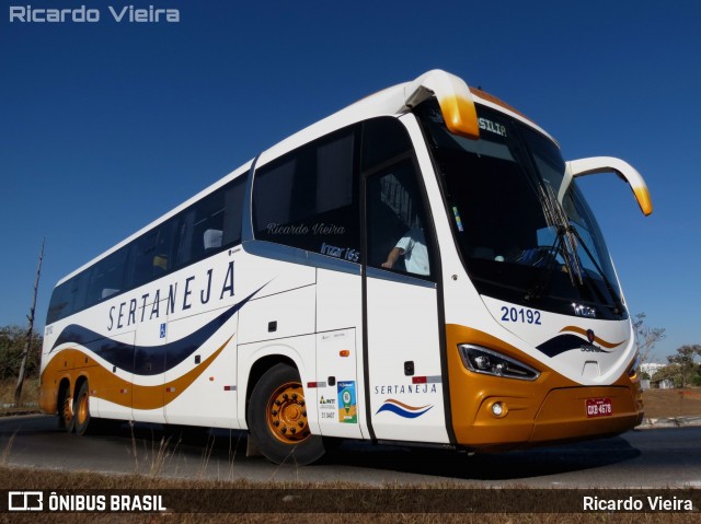 Viação Sertaneja 20192 na cidade de Brasília, Distrito Federal, Brasil, por Ricardo Vieira. ID da foto: 8204975.