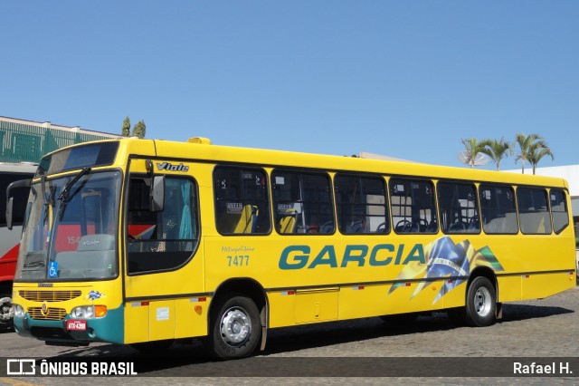 Viação Garcia 7477 na cidade de Londrina, Paraná, Brasil, por Rafael H.. ID da foto: 8206758.