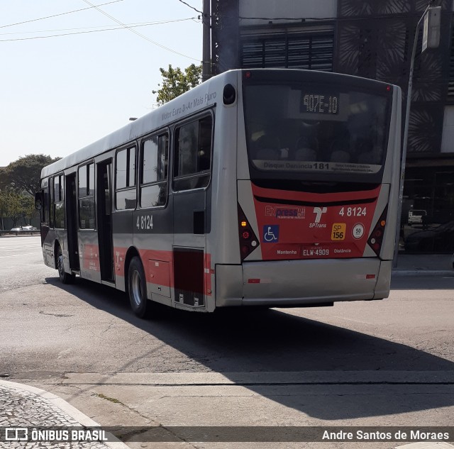 Express Transportes Urbanos Ltda 4 8124 na cidade de São Paulo, São Paulo, Brasil, por Andre Santos de Moraes. Número da foto: #8205810.