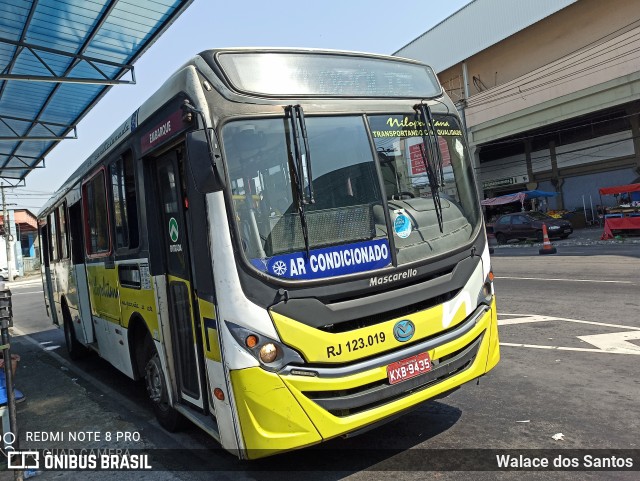 Viação Nilopolitana RJ 123.019 na cidade de Duque de Caxias, Rio de Janeiro, Brasil, por Walace dos Santos. ID da foto: 8206246.