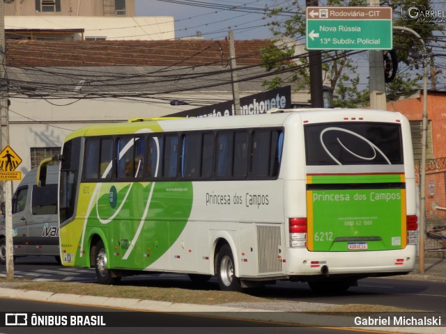 Expresso Princesa dos Campos 6212 na cidade de Ponta Grossa, Paraná, Brasil, por Gabriel Michalski. ID da foto: 8206866.