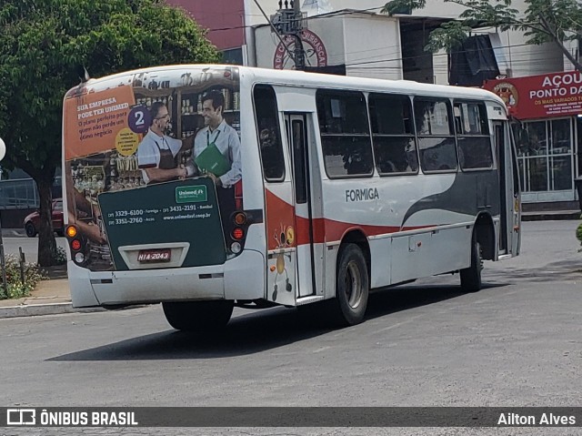 Viação Formiga 052 na cidade de Formiga, Minas Gerais, Brasil, por Ailton Alves. ID da foto: 8207269.