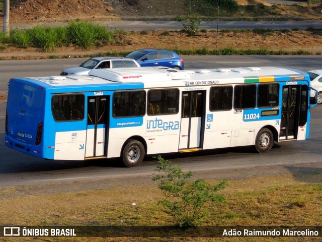 Concessionária Salvador Norte - CSN Transportes 11024 na cidade de Belo Horizonte, Minas Gerais, Brasil, por Adão Raimundo Marcelino. Número da foto: #8209512.