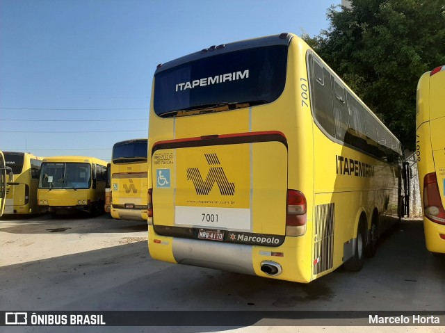 Viação Itapemirim 7001 na cidade de São Paulo, São Paulo, Brasil, por Marcelo Horta. ID da foto: 8208342.