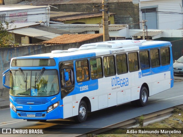 Concessionária Salvador Norte - CSN Transportes 11091 na cidade de Belo Horizonte, Minas Gerais, Brasil, por Adão Raimundo Marcelino. ID da foto: 8209539.