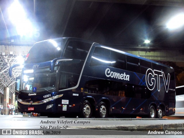 Viação Cometa 15301 na cidade de São Paulo, São Paulo, Brasil, por Andrew Campos. ID da foto: 8209414.