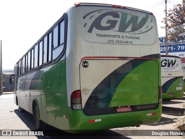 GW Transportes e Turismo 140 na cidade de Betim, Minas Gerais, Brasil, por Douglas Hunas. ID da foto: 8207849.