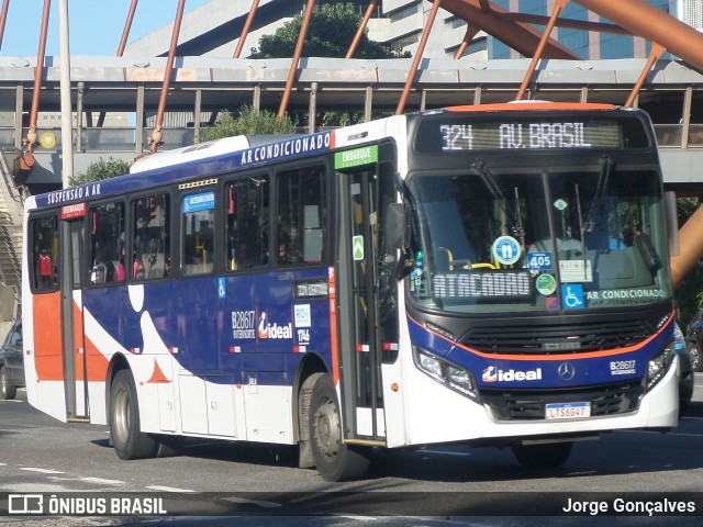 Viação Ideal B28617 na cidade de Rio de Janeiro, Rio de Janeiro, Brasil, por Jorge Gonçalves. Número da foto: #8208021.