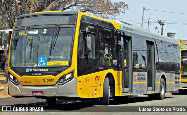 Viação Metrópole Paulista - Zona Leste 3 2100 na cidade de São Paulo, São Paulo, Brasil, por Lucas Souto do Prado. ID da foto: 8207102.