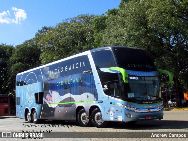 Viação Garcia 8714 na cidade de São Paulo, São Paulo, Brasil, por Andrew Campos. ID da foto: 8207179.