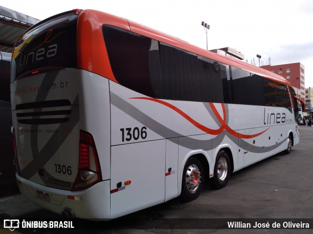 Linea Transportes e Turismo Ltda. 1306 na cidade de São Paulo, São Paulo, Brasil, por Willian José de Oliveira. ID da foto: 8156574.