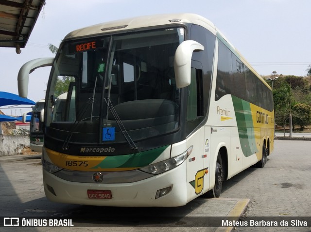 Empresa Gontijo de Transportes 18575 na cidade de Paraíba do Sul, Rio de Janeiro, Brasil, por Mateus Barbara da Silva. ID da foto: 8211113.