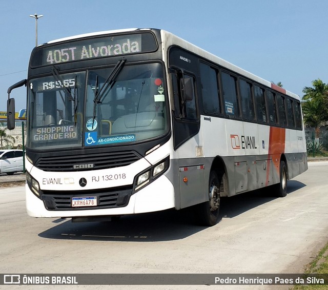 Evanil Transportes e Turismo RJ 132.018 na cidade de Rio de Janeiro, Rio de Janeiro, Brasil, por Pedro Henrique Paes da Silva. Número da foto: #8210542.