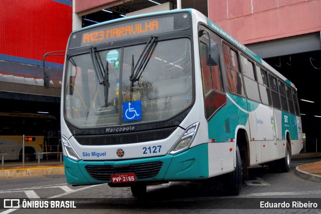 Transporte Urbano São Miguel 2127 na cidade de Uberlândia, Minas Gerais, Brasil, por Eduardo Ribeiro. Número da foto: #8211368.