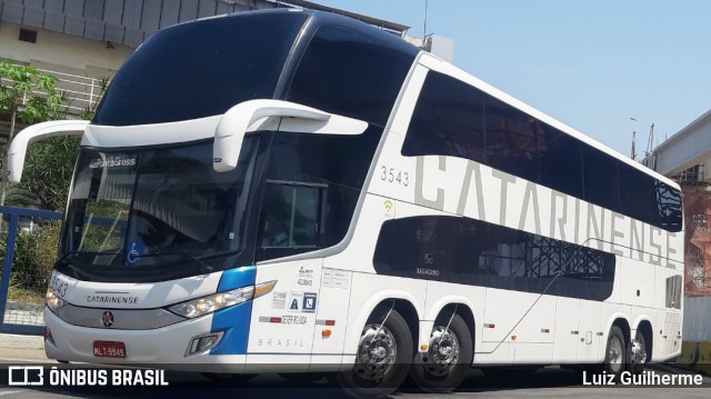 Auto Viação Catarinense 3543 na cidade de Rio de Janeiro, Rio de Janeiro, Brasil, por Luiz Guilherme. Número da foto: #8213102.