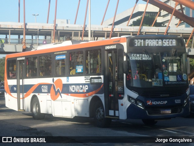 Viação Novacap C51590 na cidade de Rio de Janeiro, Rio de Janeiro, Brasil, por Jorge Gonçalves. ID da foto: 8214578.