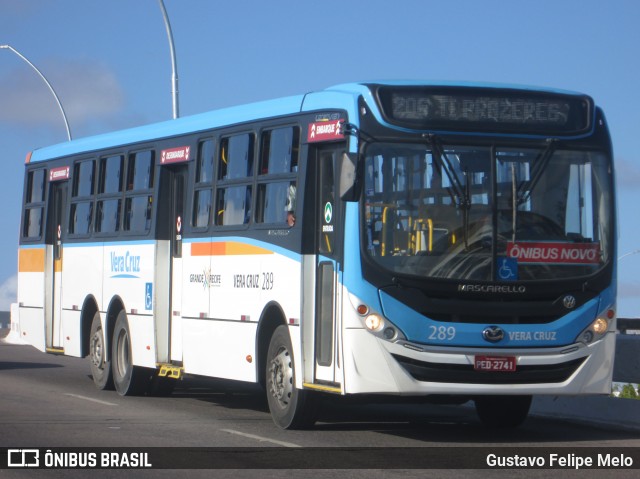 Expresso Vera Cruz 289 na cidade de Recife, Pernambuco, Brasil, por Gustavo Felipe Melo. Número da foto: #8215123.