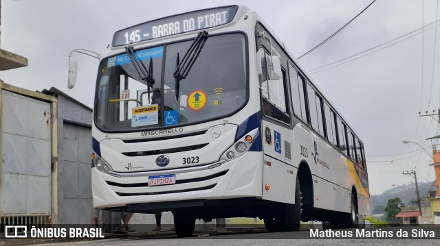 Viação Pinheiral 3023 na cidade de Volta Redonda, Rio de Janeiro, Brasil, por Matheus Martins da Silva. ID da foto: 8217238.