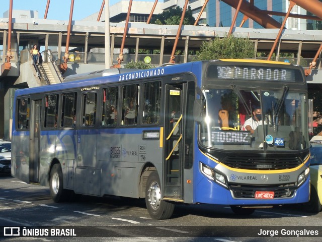 Viação Vila Real B11555 na cidade de Rio de Janeiro, Rio de Janeiro, Brasil, por Jorge Gonçalves. ID da foto: 8218960.