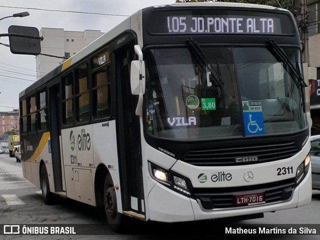 Viação Elite 2311 na cidade de Volta Redonda, Rio de Janeiro, Brasil, por Matheus Martins da Silva. ID da foto: 8219592.