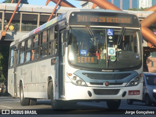 Transportes Barra C13101 na cidade de Rio de Janeiro, Rio de Janeiro, Brasil, por Jorge Gonçalves. ID da foto: 8220733.