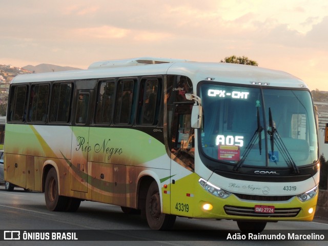 Rio Negro Fretamento e Turismo 43319 na cidade de Belo Horizonte, Minas Gerais, Brasil, por Adão Raimundo Marcelino. ID da foto: 8224395.