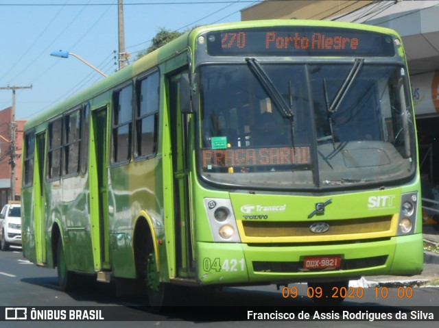 Transcol Transportes Coletivos 04421 na cidade de Teresina, Piauí, Brasil, por Francisco de Assis Rodrigues da Silva. ID da foto: 8223943.