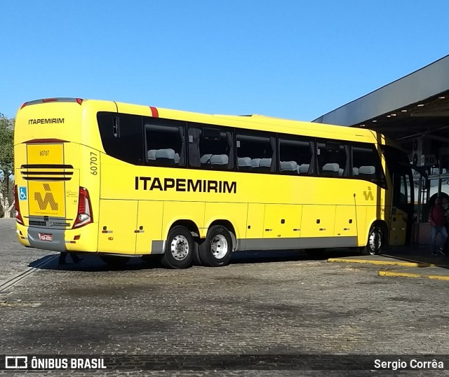 Viação Itapemirim 60707 na cidade de Campos dos Goytacazes, Rio de Janeiro, Brasil, por Sergio Corrêa. ID da foto: 8222430.