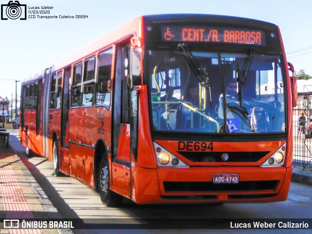Cristo Rei > CCD Transporte Coletivo > SPE Via Mobilidade S/A DE694 na cidade de Curitiba, Paraná, Brasil, por Lucas Weber Calizario. Número da foto: #8222528.