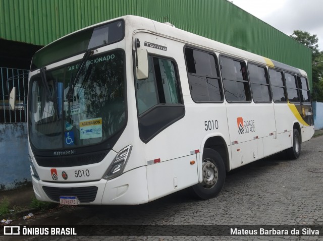 Viação Cidade do Aço 5010 na cidade de Volta Redonda, Rio de Janeiro, Brasil, por Mateus Barbara da Silva. ID da foto: 8222263.