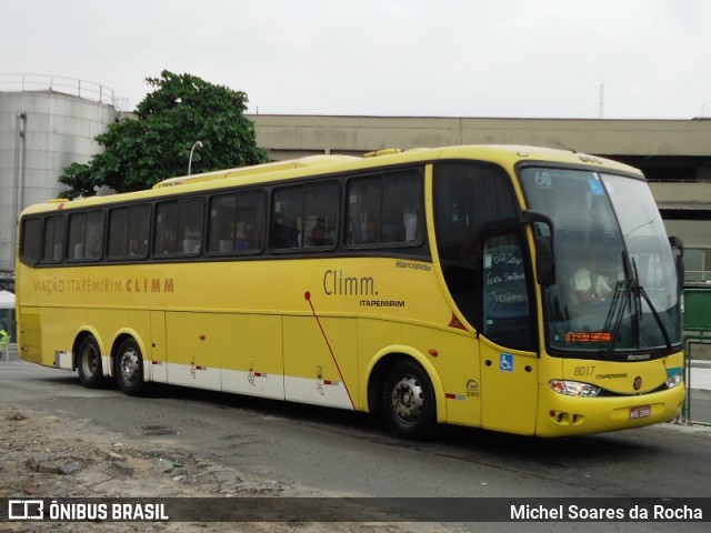 Viação Itapemirim 8017 na cidade de Rio de Janeiro, Rio de Janeiro, Brasil, por Michel Soares da Rocha. ID da foto: 8223922.