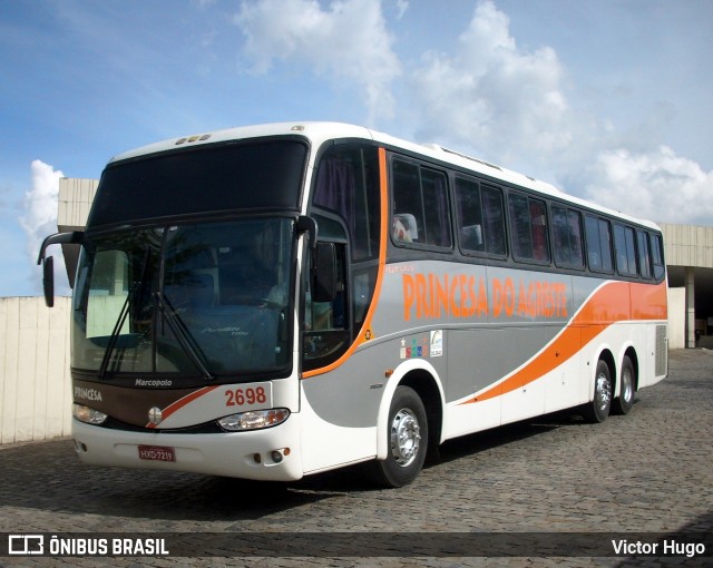 Auto Viação Princesa do Agreste 2698 na cidade de Caruaru, Pernambuco, Brasil, por Victor Hugo. ID da foto: 8222356.