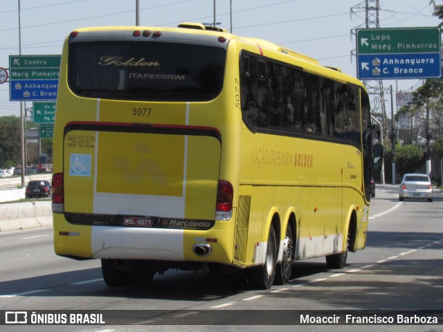 Viação Itapemirim 5077 na cidade de São Paulo, São Paulo, Brasil, por Moaccir  Francisco Barboza. Número da foto: #8223976.