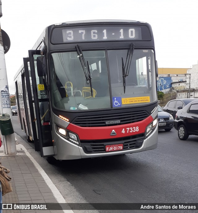 Pêssego Transportes 4 7338 na cidade de São Paulo, São Paulo, Brasil, por Andre Santos de Moraes. ID da foto: 8222343.