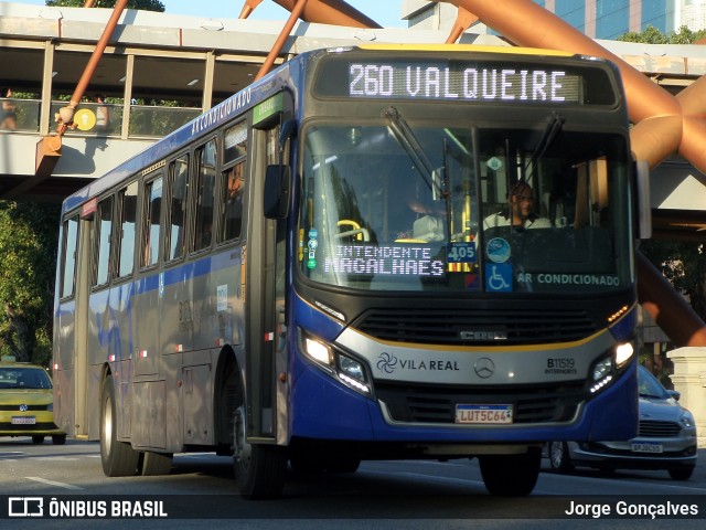 Viação Vila Real B11519 na cidade de Rio de Janeiro, Rio de Janeiro, Brasil, por Jorge Gonçalves. Número da foto: #8225635.