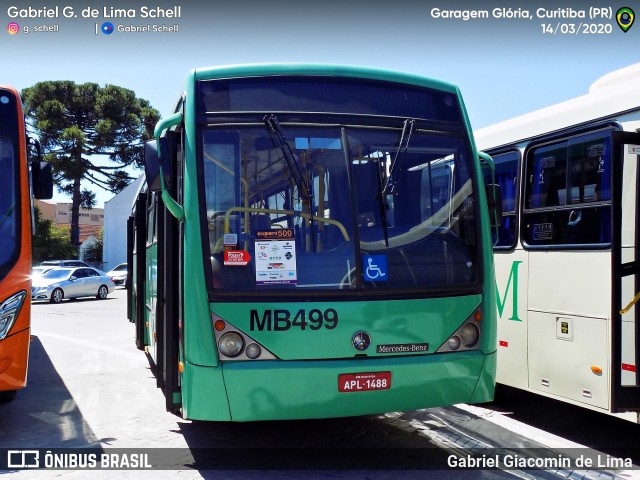 Auto Viação Mercês MB499 na cidade de Curitiba, Paraná, Brasil, por Gabriel Giacomin de Lima. ID da foto: 8226062.