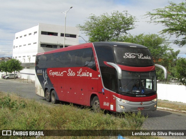 Expresso São Luiz 8040 na cidade de Caruaru, Pernambuco, Brasil, por Lenilson da Silva Pessoa. Número da foto: #8226220.