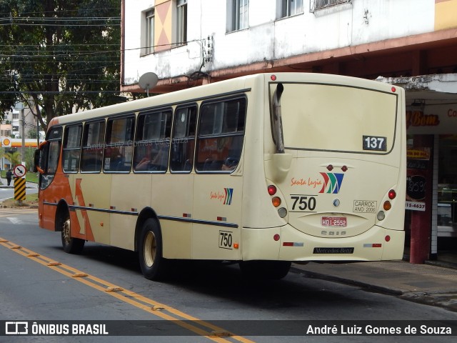 VSLL - Viação Santa Luzia 750 na cidade de Juiz de Fora, Minas Gerais, Brasil, por André Luiz Gomes de Souza. ID da foto: 8229212.