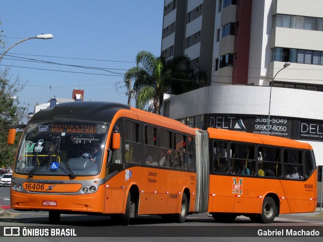 Viação Tamandaré 16406 na cidade de Curitiba, Paraná, Brasil, por Gabriel Machado. ID da foto: 8228631.