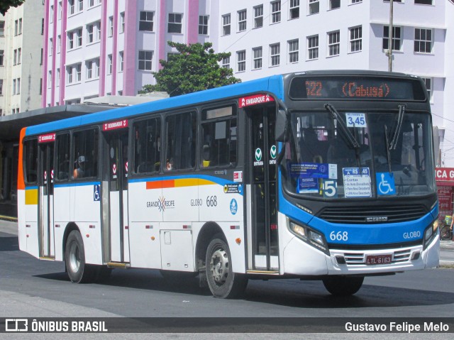 Transportadora Globo 668 na cidade de Recife, Pernambuco, Brasil, por Gustavo Felipe Melo. Número da foto: #8227261.