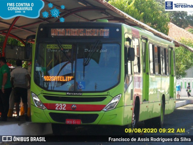 Transporte Coletivo Cidade Verde 02232 na cidade de Teresina, Piauí, Brasil, por Francisco de Assis Rodrigues da Silva. ID da foto: 8227208.