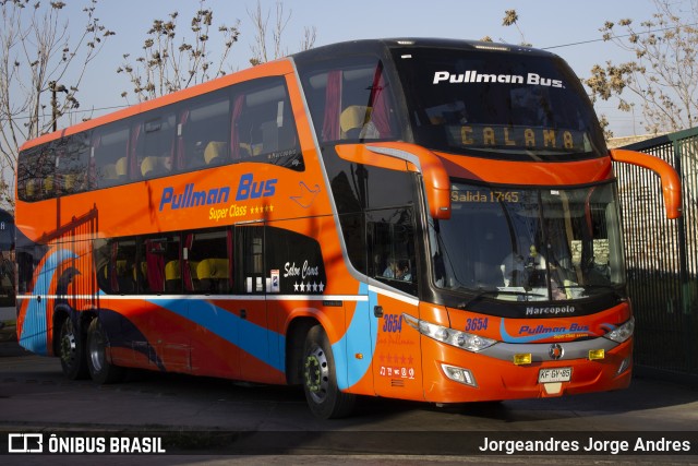Pullman Bus 3654 na cidade de Estación Central, Santiago, Metropolitana de Santiago, Chile, por Jorgeandres Jorge Andres. Número da foto: #8226806.